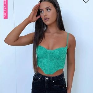 That’s so fetch green corset top